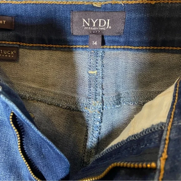 NYDJ Marilyn Straight LIFTXTUCK Technology Jeans Women Size 14 - Picture 4 of 10